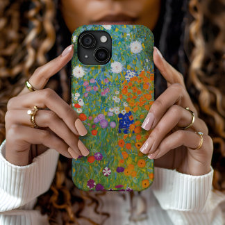 Coque Pour iPhone 15 Jardin fleuri | Gustav Klimt
