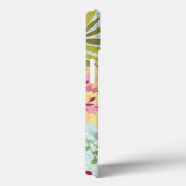 Coques Case-Mate iPhone Jardin Floral, Arrière - plan Bleu (Verso / Droite)