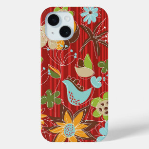 Coque Pour iPhone 15 Jardin Floral Chic Et Whimsical Sur Des Tessées Ro