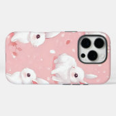 Coques Case-Mate iPhone Jardin Floral De Bunny De Pré Rose (Verso (horizontal))