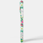 Coques Case-Mate iPhone Jardin Floral Rose Monogrammé (Verso / Gauche)