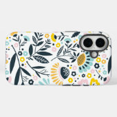 Coques Case-Mate iPhone Jardin géométrique Floral Pastel Motif (Verso (horizontal))