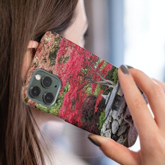 Coques Case-Mate iPhone Jardin japonais Lanterne et rouge érable photo Feu