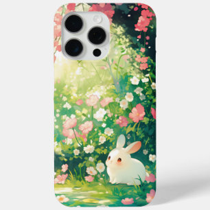 Coque iPhone 15 Pro Max Jardin lapin des rêves