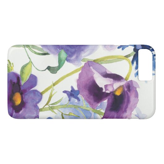 Coques Case-Mate iPhone Jardin mélangé bleu et pourpre (Dos (Horizontal))