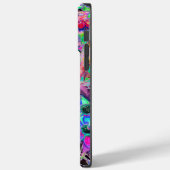 Coques Case-Mate iPhone Jardin pourpre avec fleurs psychédéliques Aquamari (Verso / Gauche)
