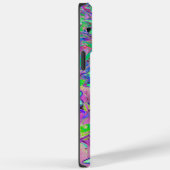 Coques Case-Mate iPhone Jardin pourpre avec fleurs psychédéliques Aquamari (Verso / Droite)