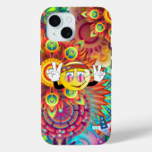 Coques Case-Mate iPhone Jardin psychédélique bohémien Retro Hippie Art (Verso)