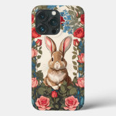 Coques Case-Mate iPhone Jardin Rose Brown Bunny (Verso)