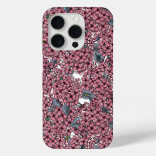 Coque iPhone 15 Pro Jardin rose Lilac