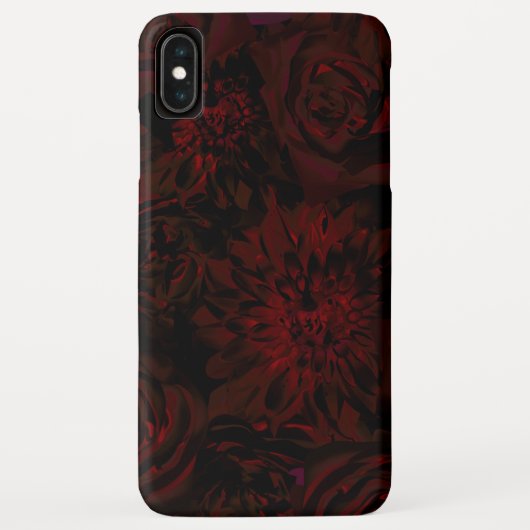Coques Case-Mate iPhone Jardin sombre fleurs rouges romantiques gothiques (Dos)