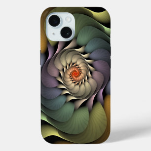 Coque Pour iPhone 15 Jardinere Colorful Abstrait Floral Spiral