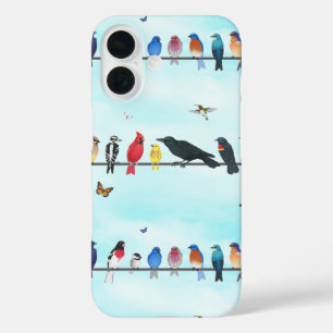 Coques iPhone 16 jardins sur une ligne de papillons