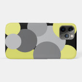 Coques Case-Mate iPhone Jaune avec Pois gris (Dos (Horizontal))