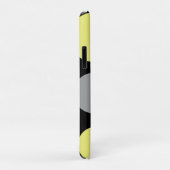 Coques Case-Mate iPhone Jaune avec Pois gris (Dos/Droite)