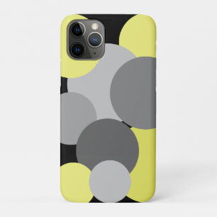 Case-Mate iPhone Case Jaune avec Pois gris