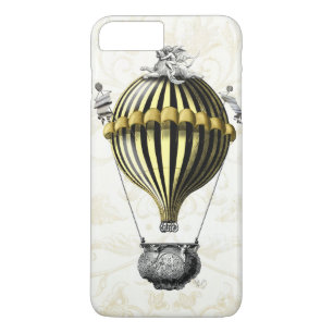 Coque iPhone 8 Plus/7 Plus Jaune baroque de noir de ballon
