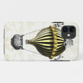 Coques Case-Mate iPhone Jaune baroque de noir de ballon (Dos (Horizontal))