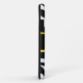 COQUES Case-Mate iPhone JAUNE BLACK ZEBRA FUR JAUNE GEM MONOGRAM, (Dos/Droite)