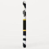 COQUES Case-Mate iPhone JAUNE BLACK ZEBRA FUR JAUNE GEM MONOGRAM, (Dos/Droite)