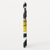 Coques Case-Mate iPhone JAUNE BLACK ZEBRA FUR MONOGRAM, Topaz (Dos/Gauche)