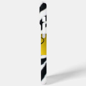 Coques Case-Mate iPhone JAUNE BLACK ZEBRA FUR MONOGRAM, Topaz (Verso / Gauche)