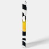 Coques Case-Mate iPhone JAUNE BLACK ZEBRA FUR MONOGRAM, Topaz (Verso / Droite)