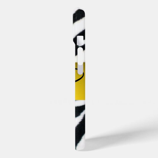 Coques Case-Mate iPhone JAUNE BLACK ZEBRA FUR MONOGRAM, Topaz (Verso / Gauche)