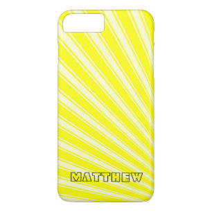 Coque iPhone 7 Plus Jaune Couleur Frappe Motif