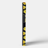 Coques Case-Mate iPhone Jaune Dahlia Élégant Monogramme Fleur (Verso / Droite)