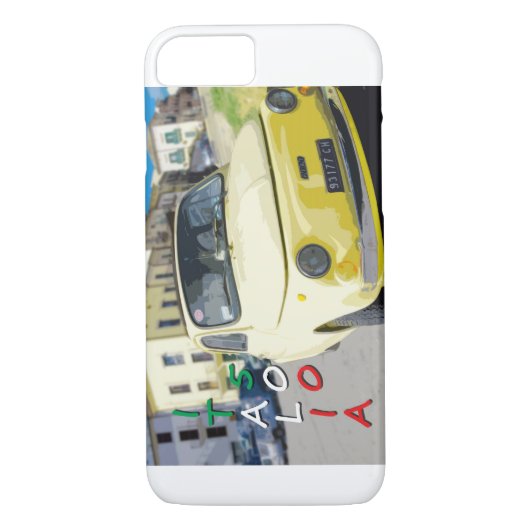 Coques Case-Mate iPhone Jaune de Fiat 500 en Italie, Rome, couverture de (Dos)