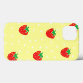 Coques Case-Mate iPhone Jaune de fraises et de pois (Verso (horizontal))