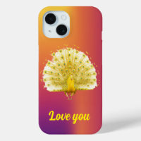 Jaune Doré Royal Paon Amour Vous Anniversaire