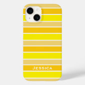 Coques Case-Mate iPhone Jaune et Orange Horizontal tripé Personnalisé (Verso)