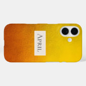 Coques Case-Mate iPhone Jaune et orange ombré (Verso (horizontal))