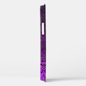 Coques Case-Mate iPhone JAUNE GRISE GEMSTONE MON Violet noir Damas (Verso / Droite)