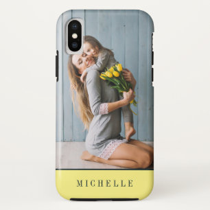 Case-Mate iPhone Case Jaune Monogramme personnalisé photo verticale