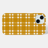 Coques Case-Mate iPhone Jaune Moutarde Rétro et Carreaux Texturés Blancs (Verso (horizontal))