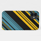 Coques Case-Mate iPhone Jaune, Noir et Bleu Motif 2 (Dos (Horizontal))