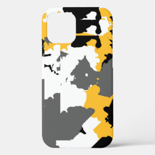 Case-Mate iPhone Case Jaune noir gris et blanc abstrait