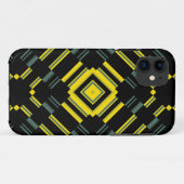 Coques Case-Mate iPhone Jaune noir Motif Retro Art Design 2 (Dos (Horizontal))