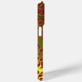 Coques Case-Mate iPhone JAUNE ROUGE DAMASK MONOGRAM EN PIERRE DE GEMME Flo (Verso / Droite)