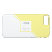 Coques Case-Mate iPhone Jaune, triangles blancs, monogramme moderne géomét (Dos (Horizontal))