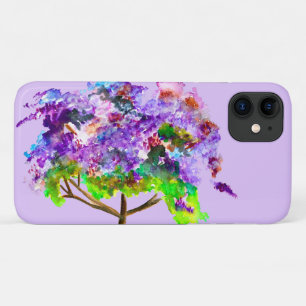 Case-Mate iPhone Case Jaune violette arbre aquarelle art