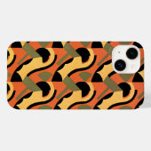 Coques Case-Mate iPhone Jazz Art Déco Rétro, Courbes Chaudes Cercles géomé (Verso (horizontal))