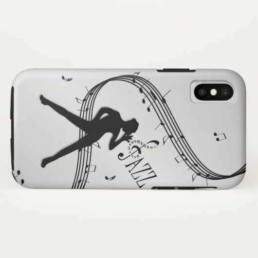 Coques Case-Mate iPhone Jazz Dance Silver (Dos (Horizontal))