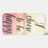 Coques Case-Mate iPhone Je choisis d'être heureux (Verso (horizontal))