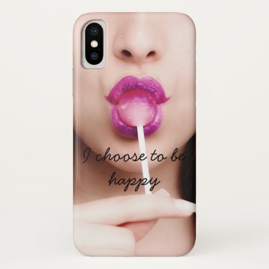 COQUES Case-Mate iPhone JE CHOISIS D'ÊTRE HEUREUX - LOLIPOP (Dos)