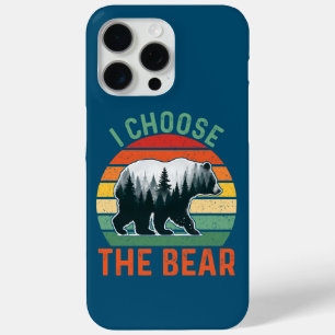Coque iPhone 15 Pro Max Je Choisis L'Ours Dans Le Bois Funny Camp 2024