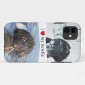 Coques Case-Mate iPhone Je Coeur Mon Newfie Terre-Neuve (Dos (Horizontal))